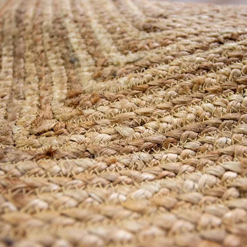 Vista 6 de Super Area Rugs Alfombra de yute – Alfombra reversible de fibra natural – Revestimiento ecológico para suelo de cocina – Puerta tejida a mano