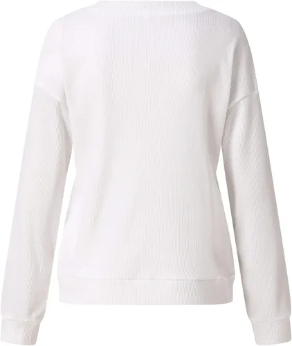Vista 4 de Camisas de manga larga para mujer, sudaderas casuales de cuello redondo, sudaderas con capucha con estampado floral