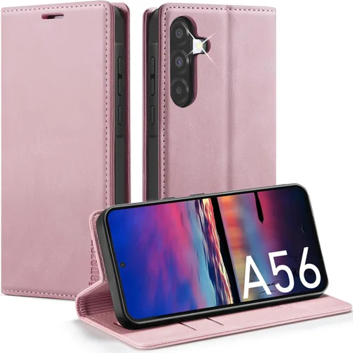 Vista 24 de Funda tipo cartera para Samsung Galaxy A52 5G con bloqueo RFID, color negro