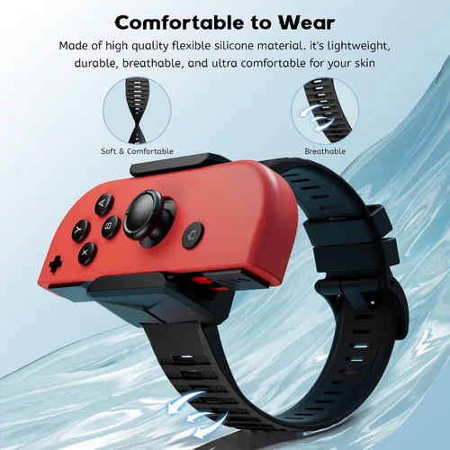 Vista 2 de Upgraded Wrist Bands for Just Dance 2024 2023 2022 2021 Switch and for Zumba Burn It Up, Soft Silicone Dance Straps for Switch & Switch OLED Joy Con