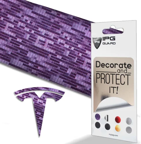 Vista 13 de IPG Compatible con Tesla Modelo 3 Juego de calcomanías (Set de 9 logotipos) Adhesivos para personalizar tu vehículo
