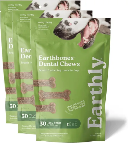 Vista 12 de Earthbones - Masticables dentales para perros de 10 a 20 libras, 30 huesos