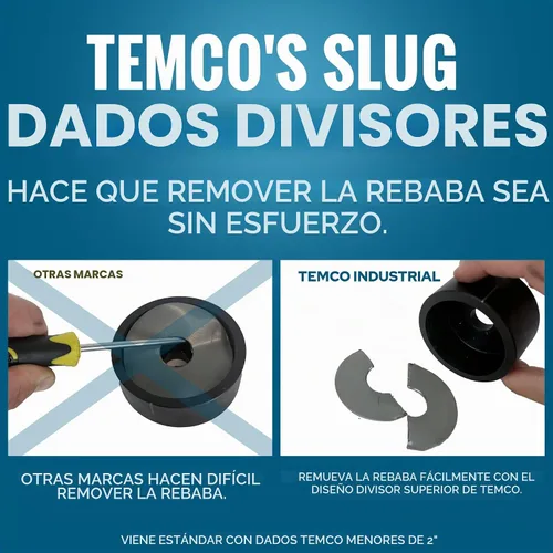 Vista 3 de TEMCo TH0037 - Juego de herramientas de 4 pulgadas con perforador hidráulico para conducto eléctrico, kit de herramientas KO