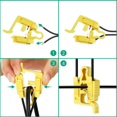 Vista 3 de EDISHINE Paquete de 10 conectores de cable de bajo voltaje, conectores de cable de iluminación de paisaje, impermeables, para iluminación