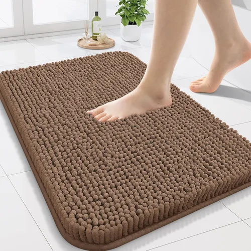 Vista 73 de Arotive Alfombras de baño de felpilla extrasuaves y absorbentes, de 24 x 16 pulgadas, lavables a máquina, parte trasera de goma antideslizante