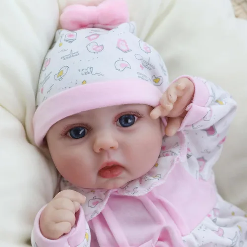 Vista 5 de Kaydora Muñeca Reborn Baby – Niña recién nacida realista de 16 pulgadas, muñeca de silicona realista con cuerpo suave y pesado, caja de regalo