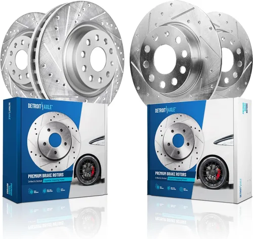 Vista 199 de Detroit Axle - Rotores de freno delantero para 04-13 Mazda 3 Rotores de frenos de disco 06-15 Mazda 5 Reemplazo: Rotor regular delantero de 11.81