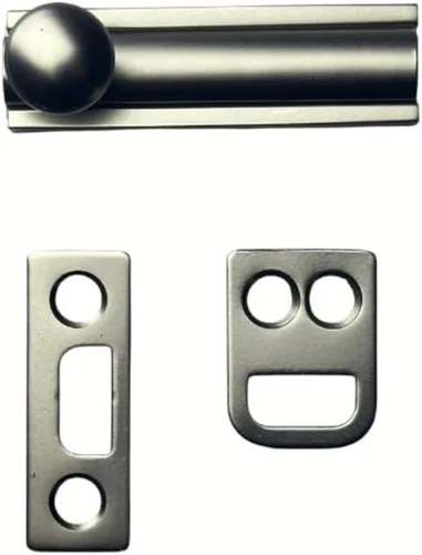 Vista 35 de QCAA Perno de superficie de latón macizo, 2", latón pulido, paquete de 1, fabricado en Taiwán