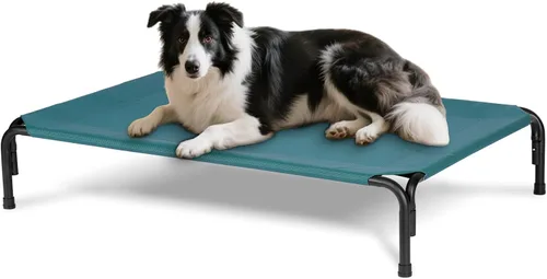 Vista 20 de Cama elevada para perros al aire libre, cuna refrescante de elevación media, camas elevadas para mascotas con malla Teslin transpirable duradera