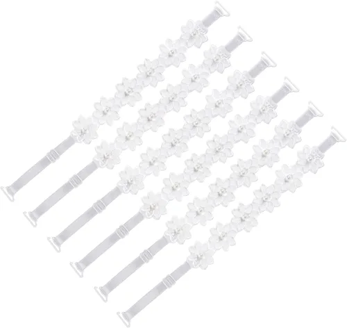 Vista 3 de obmwang 3 pares de correas de sujetador de encaje flor elástico ajustable ropa interior correa de repuesto hombro