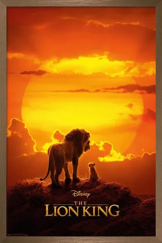 Vista 14 de Trends International Disney El Rey León - Póster de pared Mufasa y Simba, 14.725 x 22.375 pulgadas, versión enmarcada de madera de granero Versión