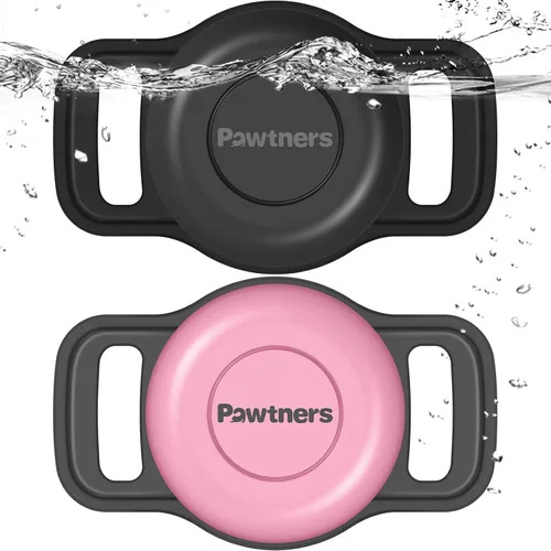 Vista 9 de Soporte para collar de perro: Paquete de 2 soportes de silicona suave para perros y gatos, funda protectora resistente para rastreador de perros
