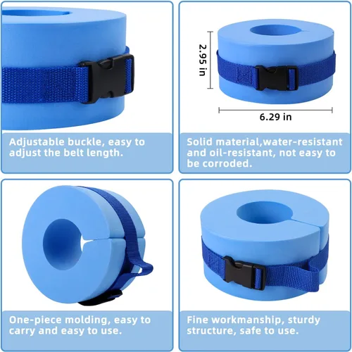 Vista 4 de Water Dumbbells Set,6 Pieces Water Aerobic Exercise Foam Dumbbell Set Pool Resistance, Detachable Aquatic Dumbells, Resistance Gloves, Aquatic