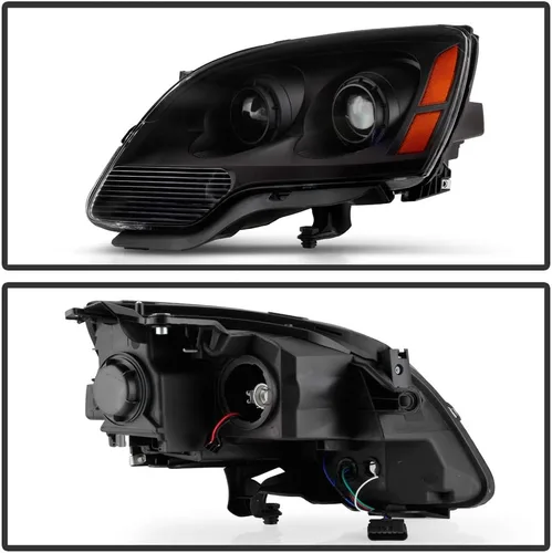 Vista 2 de ACANII - Para GMC Acadia 2007-2012 carcasa negra, proyector de faros delanteros, conjunto de pares de repuesto izquierdo+derecho