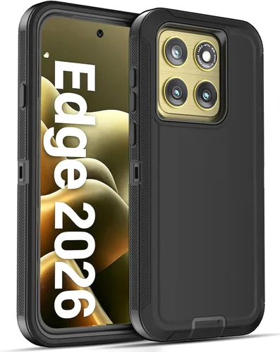 Vista 9 de Jelanry Funda resistente para Motorola Edge 2026, color rojo y negro