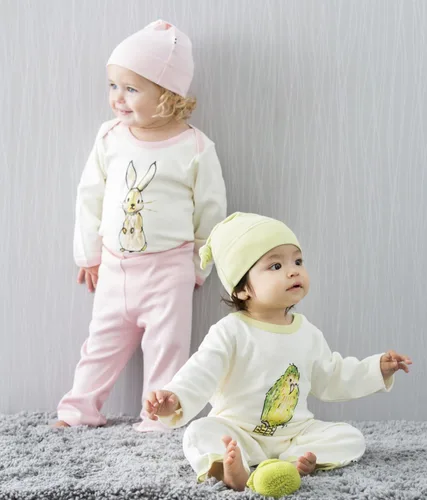 Vista 3 de Babysoy Mameluco de manga larga con estampado animal orgánico para recién nacido