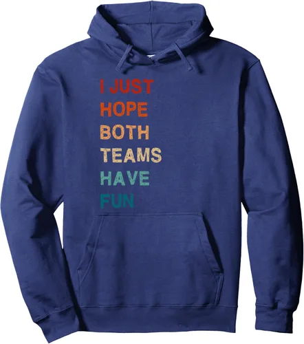 Vista 6 de I Just Hope Both Teams Have Fun for Men Women Kids Sudadera con capucha, Negro