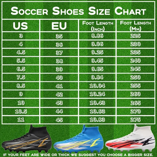 Vista 7 de ASOCO DREAM Soccer Shoes Men's Firm Ground Soccer Cleats Outdoor Indoor Athletic Football Shoes Professional Futsal Training Sneakers