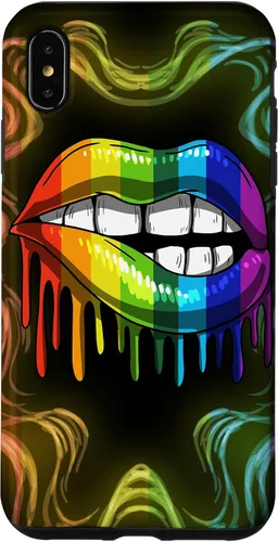 Vista 11 de Rainbow Lip Drip Lesbiana Gay Pride Bisexual Transgénero LGBT Funda para iPhone 17