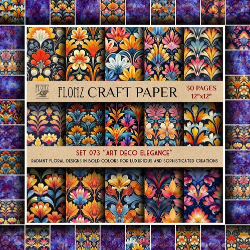 Vista 12 de Papel para álbum de recortes (30 páginas 30 x 30 cm) Meadow Bliss: margaritas vibrantes y encantadores patrones florales inspirados en prados