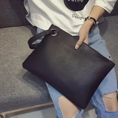 Vista 4 de Mily Bolso de mano de gran tamaño, bolso de mano con cadena de embrague, bolsa plegable