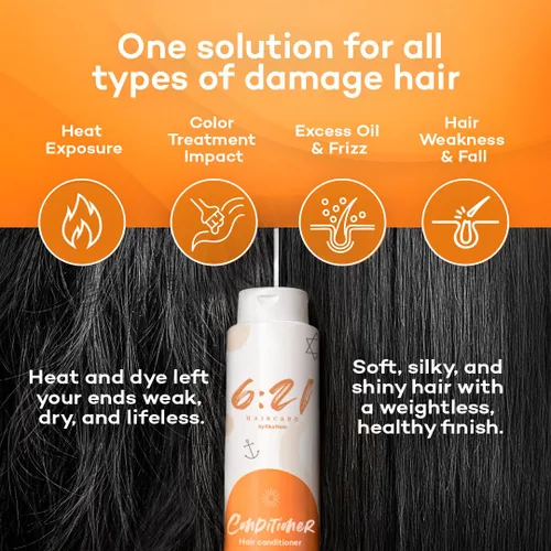 Vista 2 de 621 by Kika Nieto - Acondicionador de aceite de coco, tratamiento desenredante y antiencrespamiento para cabello adelgazante, dañado o teñido
