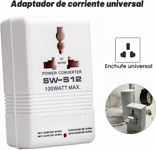 Vista 5 de Convertidor de voltaje bidireccional de 100 W, convertidor de voltaje elevador de CA de 110 V a 220 V, transformador reductor de CA de 220 V y 110