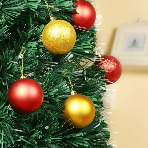 Vista 3 de QueenBox® 24 bolas de Navidad de plástico de 1.18 pulgadas para decoración de árbol de Navidad, vacaciones y fiestas
