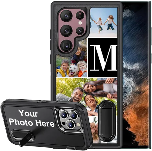 Vista 19 de Funda de teléfono personalizada para Samsung Galaxy S22 5G, funda con soporte incorporado/función atril, cubierta de protección resistente a