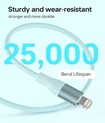 Vista 4 de Cable USB C a Lightning de Apple, paquete de 3 cargadores de iPhone de 6 pies con certificación MFi de carga rápida tipo C a Lightning, cable