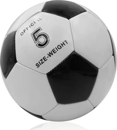Vista 2 de VerdeFlow Balón de fútbol tamaño 5 partido de PVC cosido a máquina, fútbol para adultos y principiantes, tacto consistente para disparos de regates