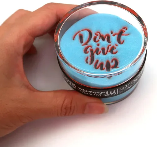 Vista 8 de Pisapapeles de arena de 2.5 pulgadas, redondo, voltear para ver no te rindas