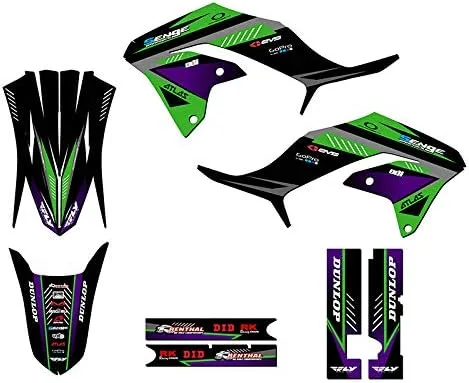 Vista 6 de Kit de base gráfica KLX 230 R Surge Black Senge 2020-2023 compatible con Kawasaki