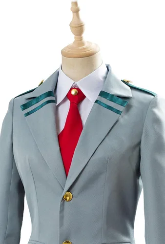 Vista 5 de DANGANCOS Womens Cosplay Tsuyu Asui Costume Anime School Girl Uniform Hoodie Jacket Outfit Dress Suit