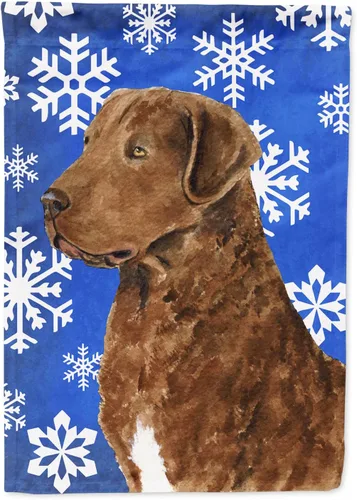 Vista 31 de Caroline's Treasures SC9374GF Bulldog English Snow flakes Holiday Garden Flag Buzón Bandera decorativa para patio exterior, patio, obras de arte