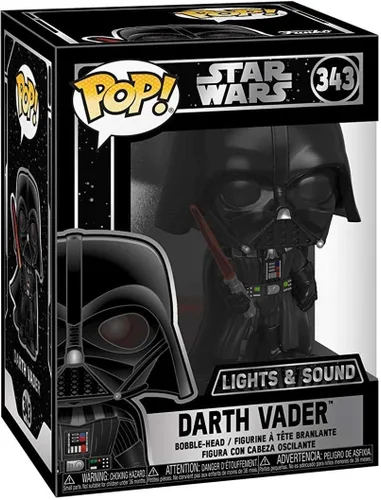 Vista 3 de POP Star Wars: Darth Vader - Figura de vinilo electrónica con luces y sonido Funko (incluye funda protectora de caja compatible), multicolor, 3.75