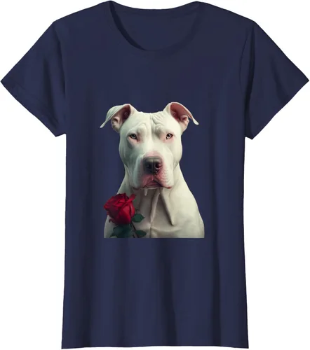 Vista 29 de Dogo Argentino Valentines Day Camiseta, Negro