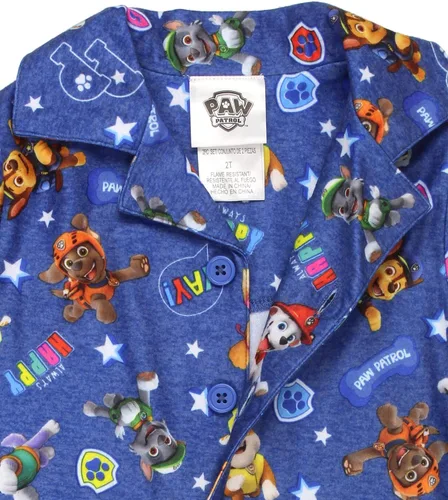 Vista 7 de Conjunto de pijama de franela para niños pequeños de Paw Patrol