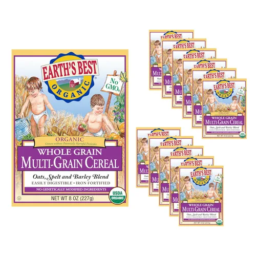 Vista 9 de Earth's Best Cereal orgánico de grano entero multigrano 8 onzas (paquete de 6)
