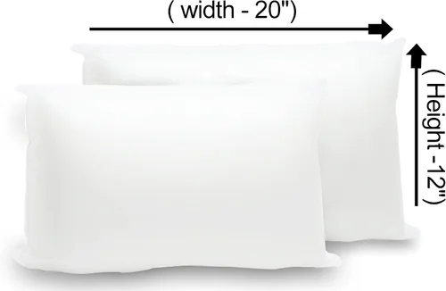 Vista 4 de Ramanta Home Juego de 2 cojines de 12 x 20 pulgadas – Almohadas blancas para sofá o cama, relleno de cojín de funda