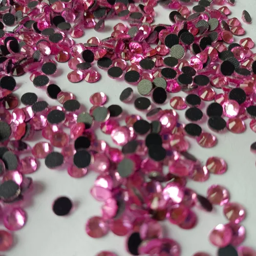 Vista 3 de Hot Fix Rhinestones 10 Gross (1440 piedras/paquete) Hotfix Rhinestones (rosa, SS20)