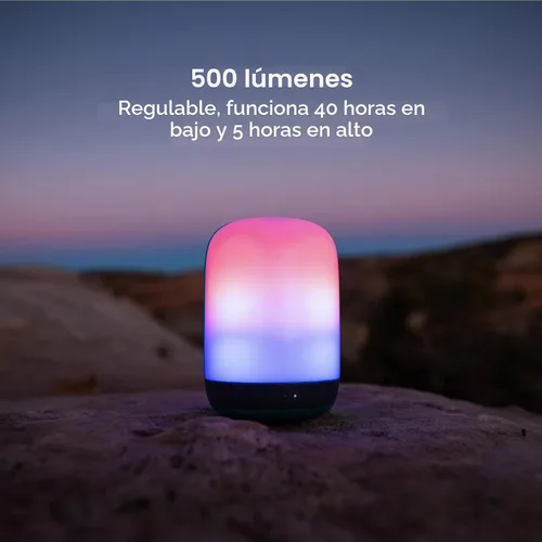 Vista 2 de BioLite Alpenglow Linterna USB multicolor con batería recargable y puerto de carga, AlpenGlow 500