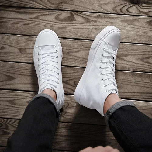 Vista 71 de ZGR Tenis de lona para hombre, con cordones, clásicos, casuales, para caminar