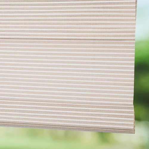 Vista 13 de Persianas romanas sin cordones sin cordón, opacas para oscurecer la habitación, persianas de bambú de ajuste personalizado con protección UV