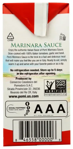Vista 2 de Pomi Salsa Marinara 26.46 oz (paquete de 12)