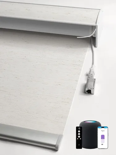 Vista 19 de SmartWings Persianas enrollables con cable duro PoE 100% opacas, muestra de tela