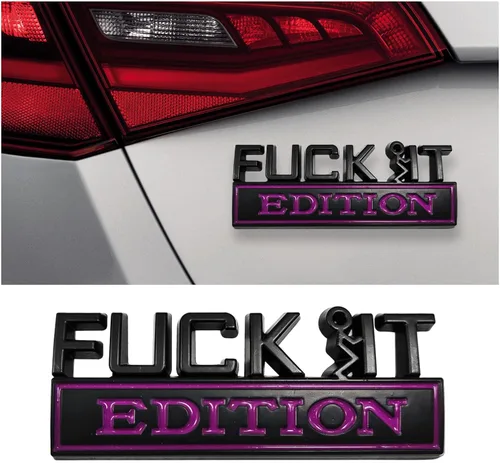 Vista 16 de Dickno Fuck It Edition Emblema para automóvil, calcomanías de decoración de parachoques de auto, calcomanía para guardabarros laterales 3D