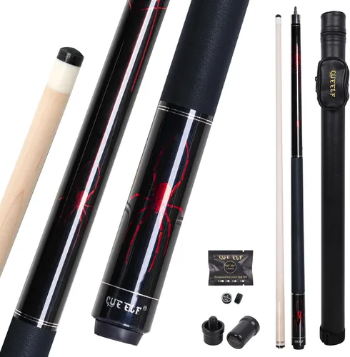 Vista 19 de CUEELF Scorpion Pool Cue Pro Taper Low Deflection Shaft 12.5mm Tip Negro