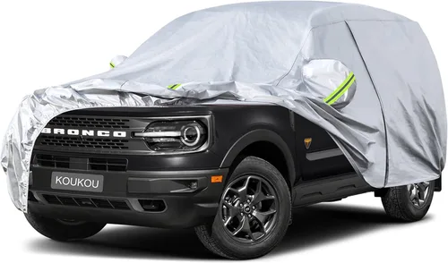 Vista 166 de KouKou Funda impermeable para automóvil SUV adecuada para BMW X1 de 2009 a 2025, 7 capas a prueba de viento para todo tipo de clima, cubierta