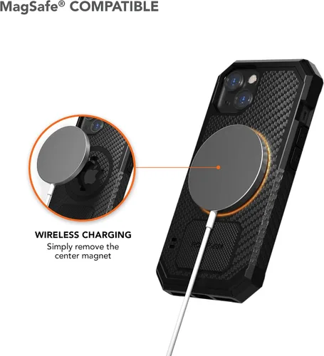 Vista 5 de Rokform - Funda para iPhone 13, Serie Resistente, Compatible con Doble Imán Plus MagSafe, Equipo Protector Magnético de Apple, Funda para iPhone